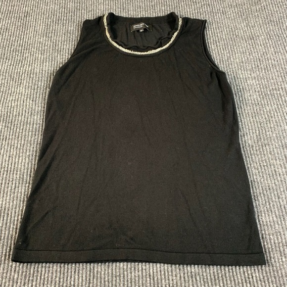Jones New York Top Womens Small S Black Sleeveless Lightweight Stretch Casual - Picture 1 of 13